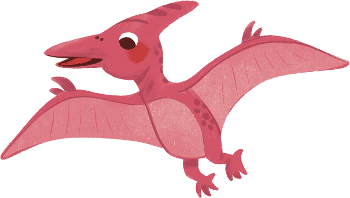 Cute Pterodactyl Dinosaur Illustration