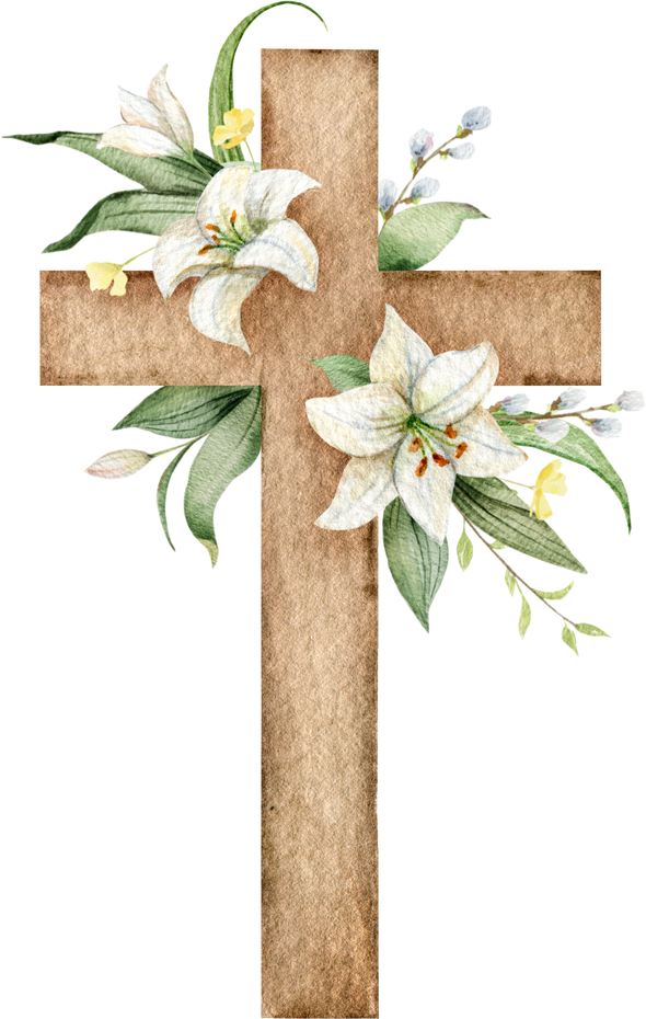 Flower Crosses Watercolor Clipart