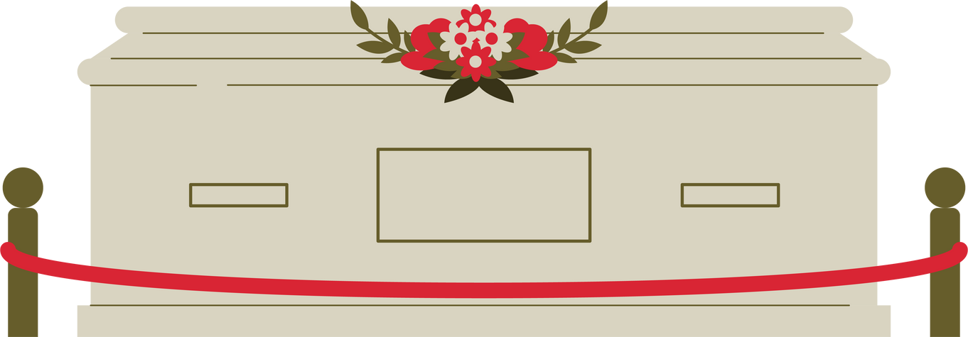 Casket with Flowers