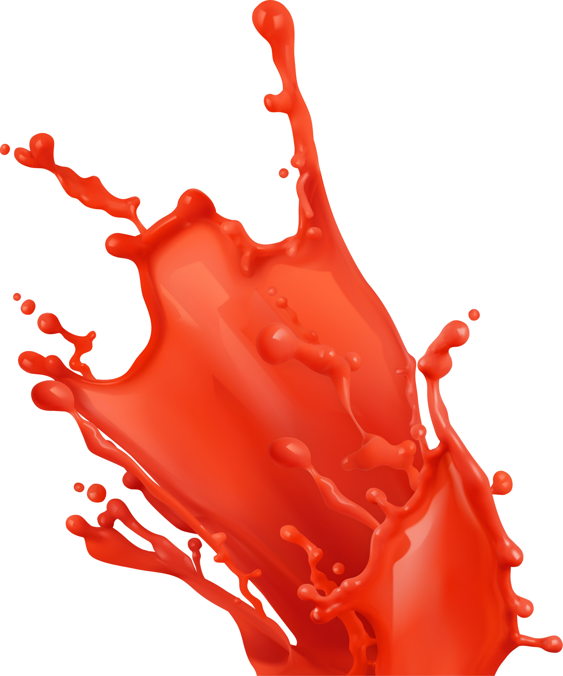 Glossy red splash 3d icon