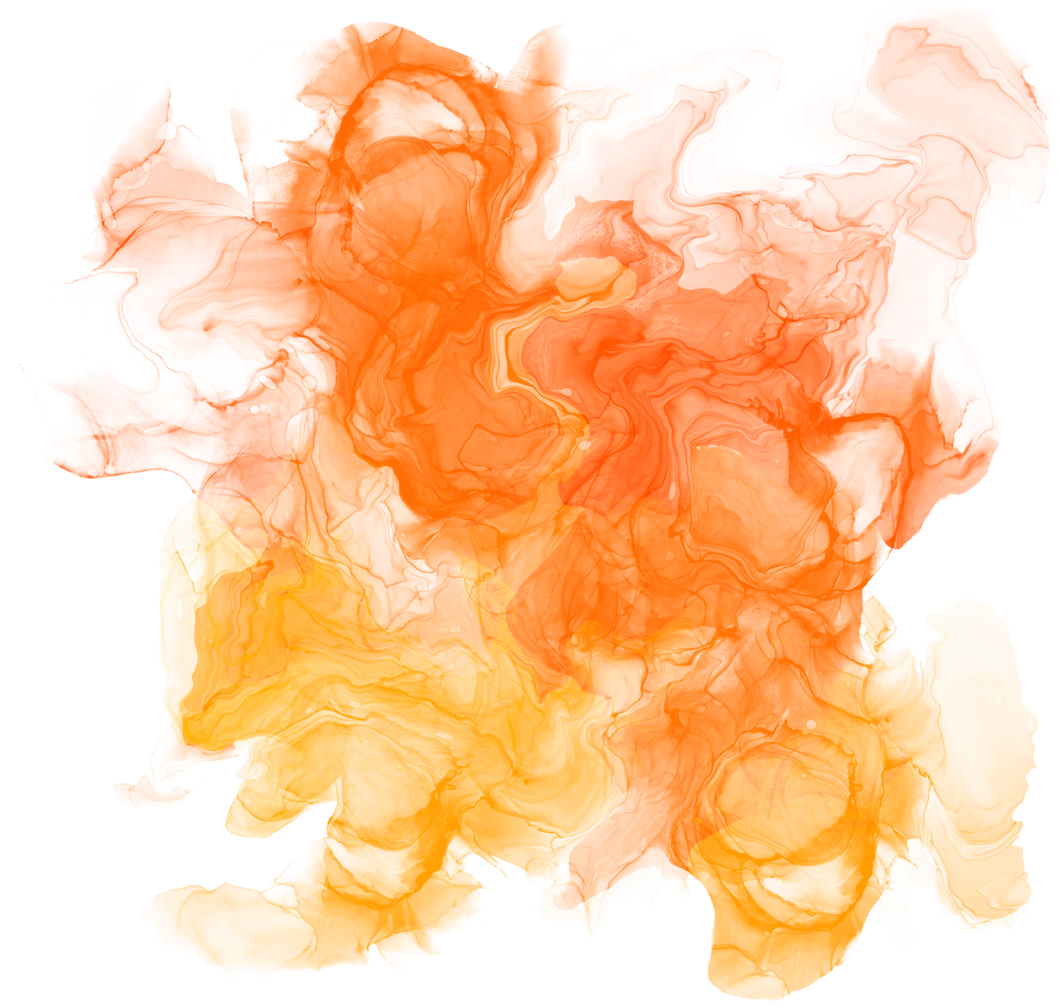 Orange Watercolor Blob