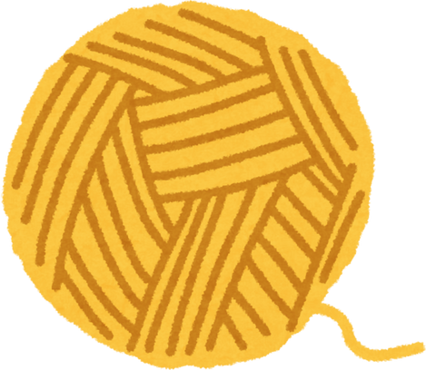 Illustration of a Yellow Yarn Ball